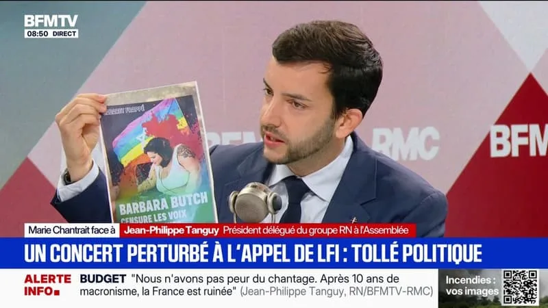 « JE VEUX QUE CE TRACT FASSE UN SCANDALE NATIONAL »: JEAN-PHILIPPE TANGUY (RN) REVIENT SUR L’INTERRUPTION DU CONCERT DE LA DJ BARBARA BUTCH PAR DES MILITANTS PROPALESTINIENS ET LFI