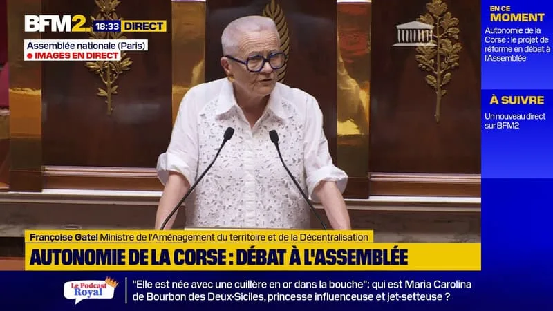 « UNE CORSE AUTONOME AU SEIN DE LA RÉPUBLIQUE »: LA MINISTRE FRANÇOISE GATEL DÉCRIT LE CONTENU DU PROJET DE LOI DEVANT L’ASSEMBLÉE