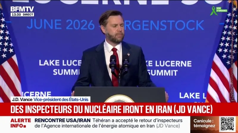 NUCLÉAIRE IRANIEN: « LES IRANIENS ONT ACCEPTÉ LE RETOUR DES INSPECTEURS DE L’AIEA DANS LEUR PAYS », ANNONCE JD VANCE
