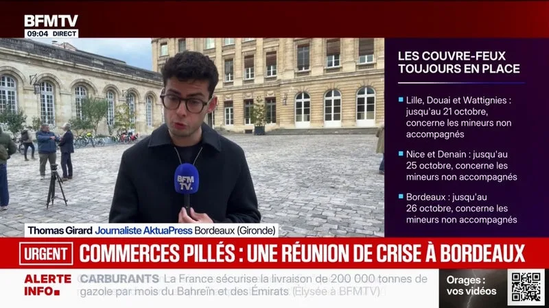 VIOLENCES ET PILLAGES À BORDEAUX: UNE RÉUNION DE CRISE POUR ÉTABLIR UN DISPOSITIF D’ACCOMPAGNEMENT DES COMMERÇANTS