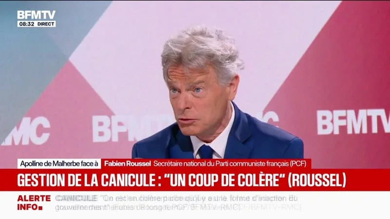 GESTION DE LA CANICULE: « LE GOUVERNEMENT A UNE RESPONSABILITÉ QUAND IL BAISSE LES MOYENS », AFFIRME FABIEN ROUSSEL, SECRÉTAIRE NATIONAL DU PCF