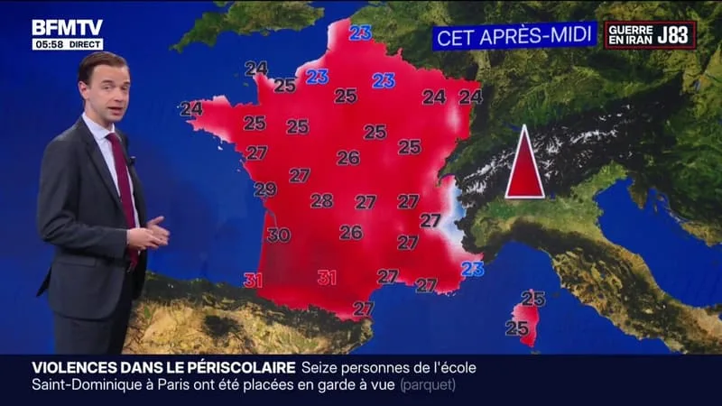LE SOLEIL S’INSTALLE (ENFIN) PARTOUT EN FRANCE, AVEC DES TEMPÉRATURES COMPRISES ENTRE 23°C ET 31°C