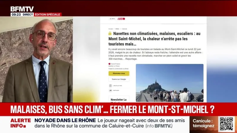 CANICULE: « LE MONT-ST-MICHEL RESTE OUVERT », DÉCLARE LE PRÉFET DE LA NORMANDIE ET DE LA SEINE-MARITIME