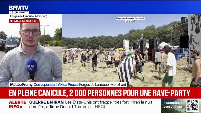 MORBIHAN: 2.000 PERSONNES RASSEMBLÉES POUR UNE RAVE PARTY, LE PRÉFET ATTENDU SUR PLACE
