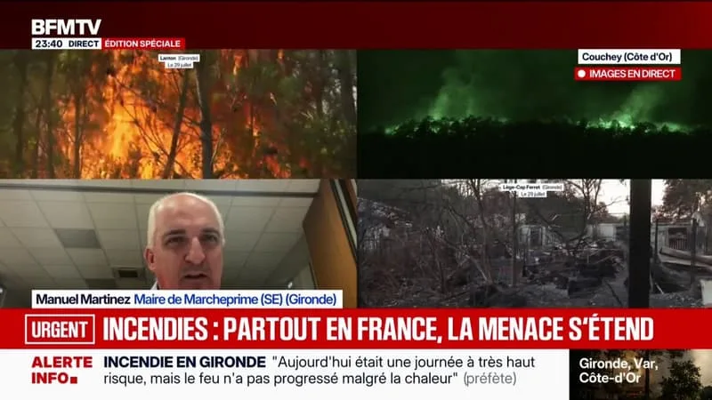 INCENDIES EN GIRONDE: « ON VOIT LE BOUT DU TUNNEL », ASSURE LE MAIRE DE MARCHEPRIME QUI TIENT À RASSURER LA POPULATION