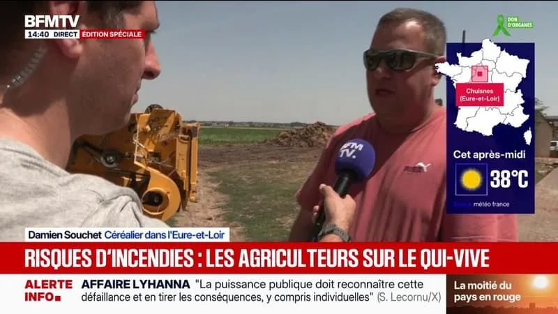 RISQUES D’INCENDIES: LES MOISSONS DÉCALÉES DANS L’EURE-ET-LOIR, LES AGRICULTEURS SUR LE QUI-VIVE