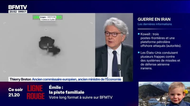 L’ANCIEN COMMISSAIRE EUROPÉEN, THIERRY BRETON ESTIME QUE LA SITUATION DANS LE DÉTROIT D’ORMUZ N’EST « CERTAINEMENT PAS UNE REPRISE DE LA GUERRE »