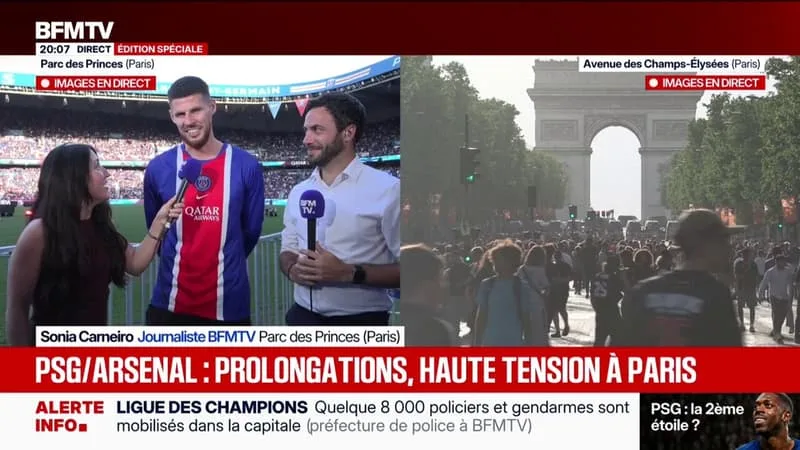 PSG-ARSENAL: ALORS QUE LA FIN DU MATCH APPROCHE, LA TENSION MONTE CHEZ LES FANS DU PSG