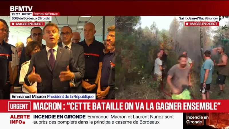 INCENDIES EN FRANCE: « ON A ACTIVÉ UNE CELLULE DE SUIVI ÉCONOMIQUE », INDIQUE EMMANUEL MACRON