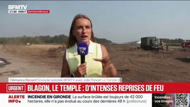 INCENDIES EN GIRONDE: DES OPÉRATIONS DE NOYAGE TOUJOURS EN COURS