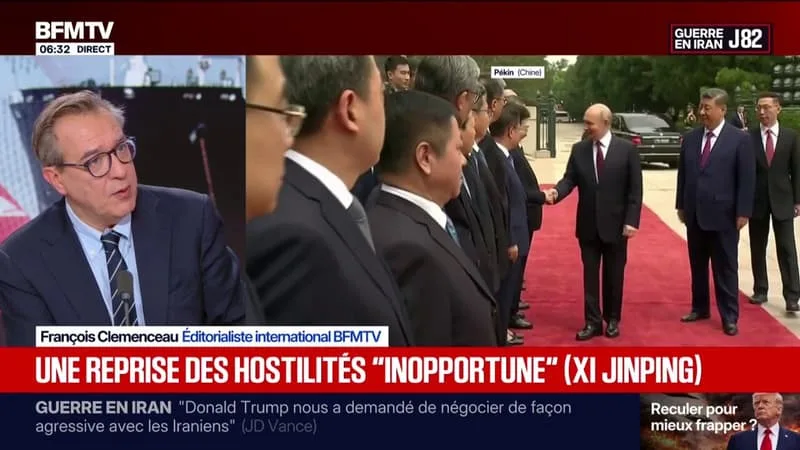 LORS DE LA VISITE DE VLADIMIR POUTINE EN CHINE, XI JINPING ASSURE QU’UNE REPRISE DES HOSTILITÉS AVEC L’IRAN SERAIT « INOPPORTUNE » POUR SON PAYS