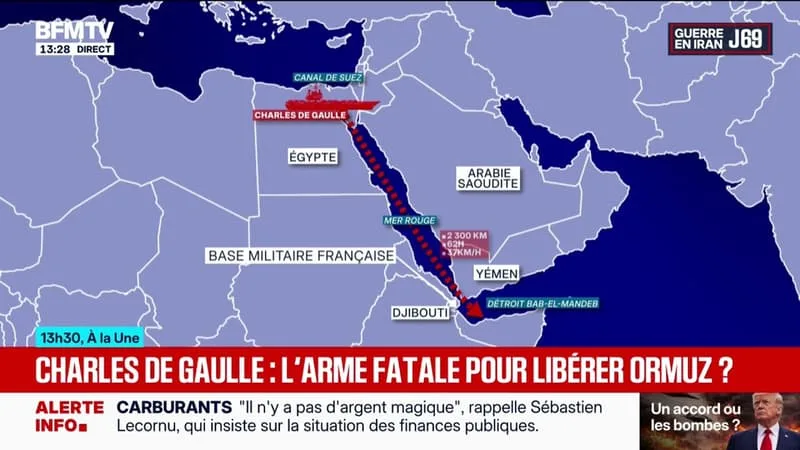 COMMENT VA OPÉRER LE CHARLES DE GAULLE EN MER ROUGE