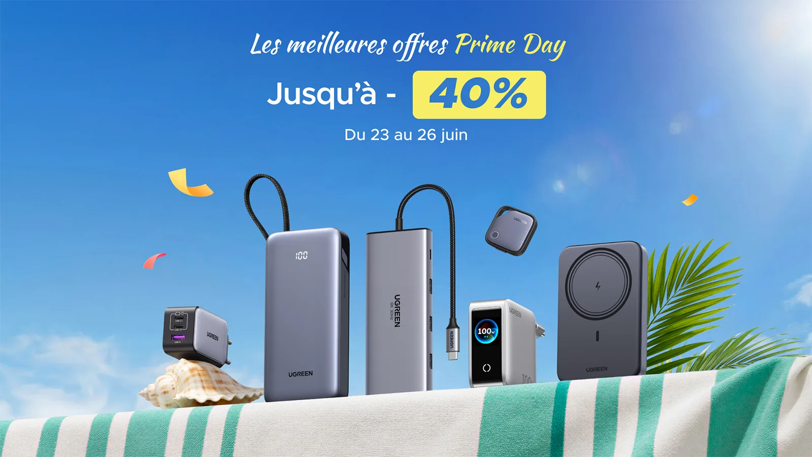 PRIME DAY : JUSQU’À 40 % DE REMISE CHEZ UGREEN POUR VOYAGER LÉGER ET RESTER CONNECTÉ