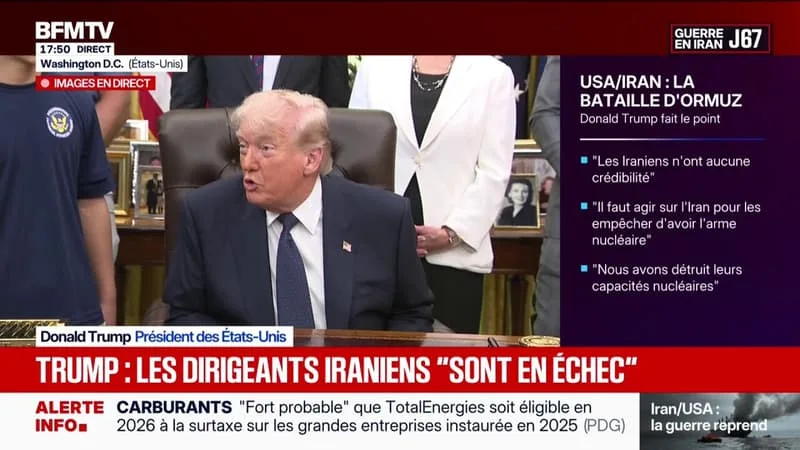 DÉTROIT D’ORMUZ: « NOUS CONTRÔLONS COMPLÈTEMENT LA ZONE », AFFIRME DONALD TRUMP