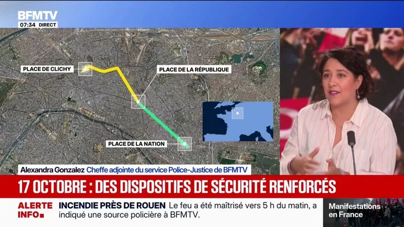 ENTRE 40.000 ET 60.000 MANIFESTANTS ATTENDUS À PARIS CE SAMEDI 17 OCTOBRE SELON LA POLICE