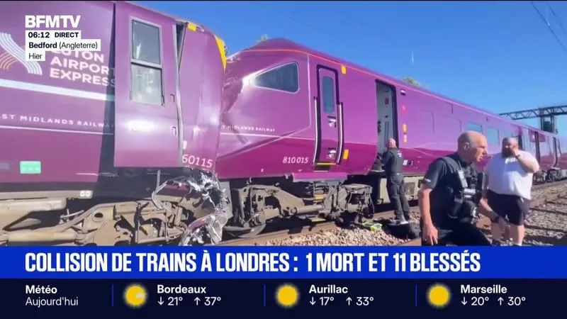 UN MORT ET UNE CENTAINE DE BLESSÉS APRÈS UNE COLLISION ENTRE DEUX TRAINS AU NORD DE LONDRES