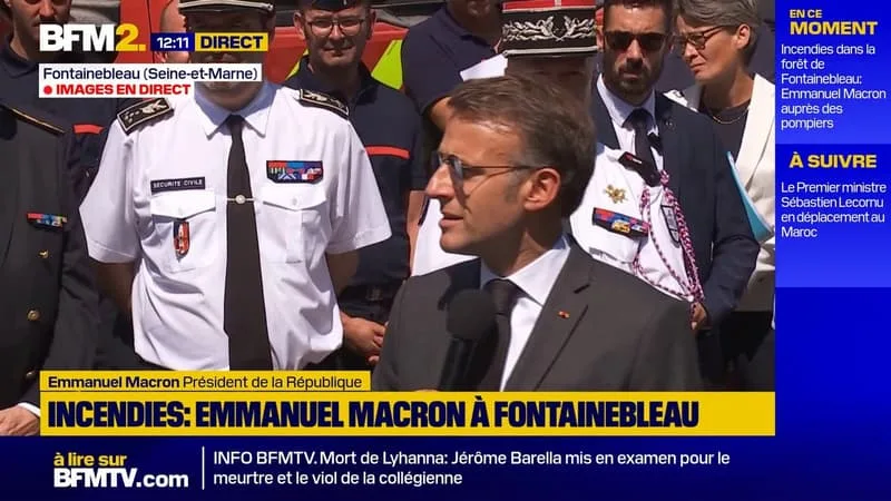 « C’EST NOTRE TERRITOIRE NATIONAL QUI EST ATTAQUÉ À CHAQUE FOIS »: EMMANUEL MACRON PRÉVIENT QU’IL N’Y AURA « AUCUNE TOLÉRANCE » POUR LES RESPONSABLES DES INCENDIES