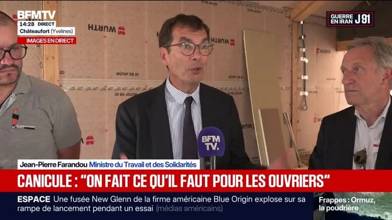 CANICULE: « CHAQUE CHEF D’ENTREPRISE EST RESPONSABLE DE LA SANTÉ DE SES SALARIÉS », RAPPELLE JEAN-PIERRE FARANDOU, MINISTRE DU TRAVAIL