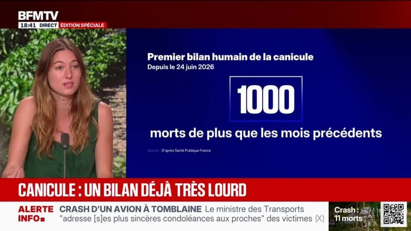 CANICULE: « CHAQUE MORT QUI EST DUE AU DÉRÈGLEMENT CLIMATIQUE EST UNE MORT QUI EST ÉVITABLE », DÉCLARE CAMILLE ÉTIENNE, MILITANTE ÉCOLOGISTE