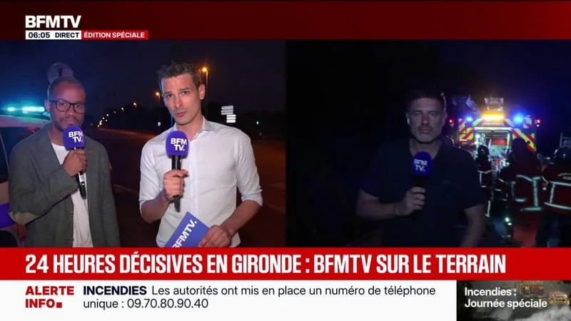 INCENDIE EN GIRONDE: LE FEU S’EST « STABILISÉ » MAIS N’EST PAS ENCORE FIXÉ