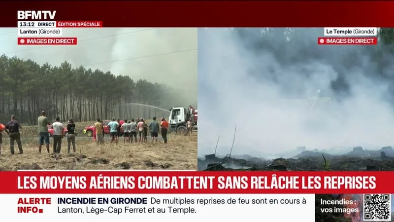 INCENDIE EN GIRONDE: LES HABITANTS DU HAILLAN « SOULAGÉS DE POUVOIR RENTRER CHEZ EUX », MAIS TOUJOURS « INQUIETS », SELON LE MAIRE DE LA COMMUNE