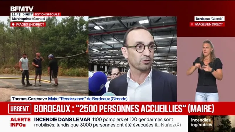 INCENDIE EN GIRONDE: THOMAS CAZENAVE « A SOLLICITÉ LE MINISTRE DE L’ÉCONOMIE » POUR « INSTALLER RAPIDEMENT UNE CELLULE DE CRISE ÉCONOMIQUE » SUR LE DÉPARTEMENT