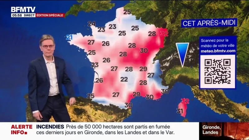 DES NUAGES DANS LE NORD-OUEST ET DES TEMPÉRATURES EN BAISSE SUR L’ENSEMBLE DU PAYS: LA MÉTÉO DE CE DIMANCHE 26 JUILLET