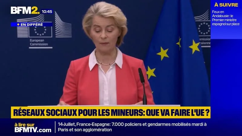 RÉSEAUX SOCIAUX : URSULA VON DER LEYEN APPELLE À DES RESTRICTIONS LIÉES À L’ÂGE SUR LES PLATEFORMES