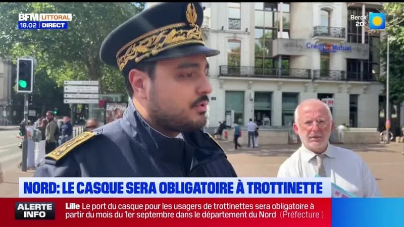 TROTTINETTE : LE CASQUE OBLIGATOIRE DANS LE DÉPARTEMENT DU NORD LE 1ER SEPTEMBRE