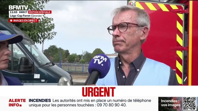 INCENDIE EN GIRONDE: LE MAIRE DE LÈGE-CAP-FERRET SE DIT « EXTRÊMEMENT PRUDENT »