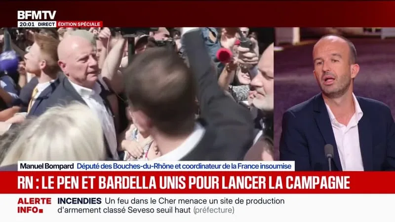 « JE PENSE QUE MARINE LE PEN EST UNE DÉLINQUANTE », AFFIRME MANUEL BOMPARD, COORDINATEUR DE LA FRANCE INSOUMISE