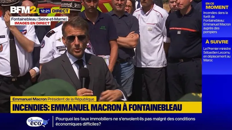FORÊT DE FONTAINBLEAU: EMMANUEL MACRON ANNONCE « UN GUICHET UNIQUE POUR PERMETTRE DE COLLECTER LA SOLIDARITÉ NATIONALE »