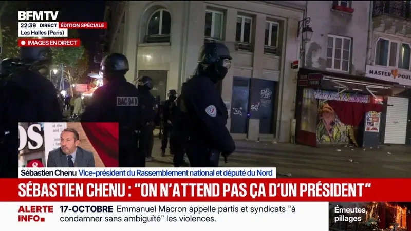 JOURNÉE DU 17-OCTOBRE: « LE GOUVERNEMENT A PERDU LE CONTRÔLE DE LA SITUATION », DÉCLARE SÉBASTIEN CHENU, VICE-PRÉSIDENT DU RN