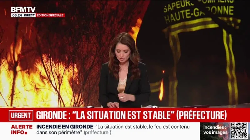 INCENDIE EN GIRONDE: « LE FEU EST CONTENU DANS SON PÉRIMÈTRE MALGRÉ DES SECTEURS ACTIFS PERSISTANTS SUR CLAOUEY, LANTON, LE PORGE ET LACANAU », ANNONCE LA PRÉFÈTE