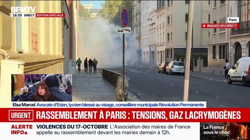 JOURNÉE DU 17-OCTOBRE: « CE QUI S’EST EXPRIMÉ HIER, C’EST L’EXPRESSION DE LA COLÈRE CONTRE DES POLITIQUES ANTISOCIALES QUI EXISTENT DEPUIS 10 ANS », RACONTE ELSA MARCEL, AVOCATE D’EDEN, LYCÉEN BLESSÉ AU VISAGE