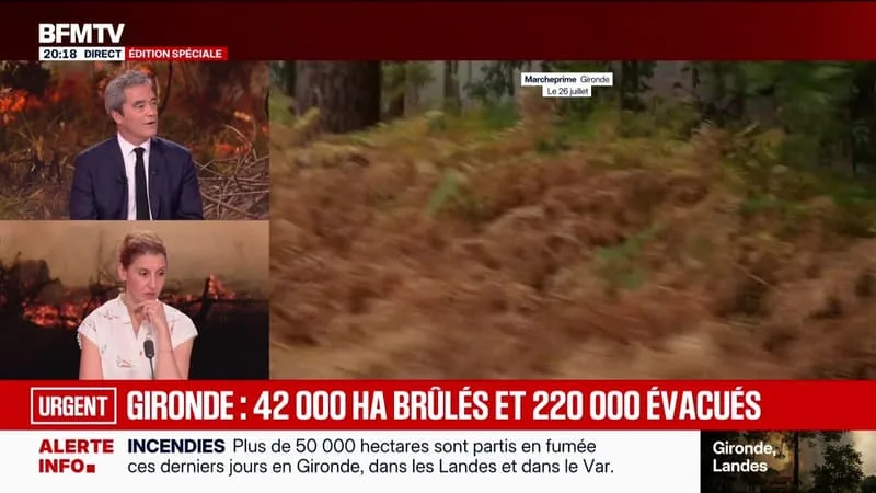 ÉDITION SPÉCIALE – GIRONDE : 42 000 HECTARES BRÛLÉS ET 220 000 ÉVACUÉS – 26/07