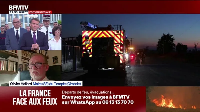 INCENDIE: « NOUS AVONS ÉTÉ TRÈS IMPACTÉS », RACONTE LE MAIRE DU TEMPLE OLIVIER HALLARD