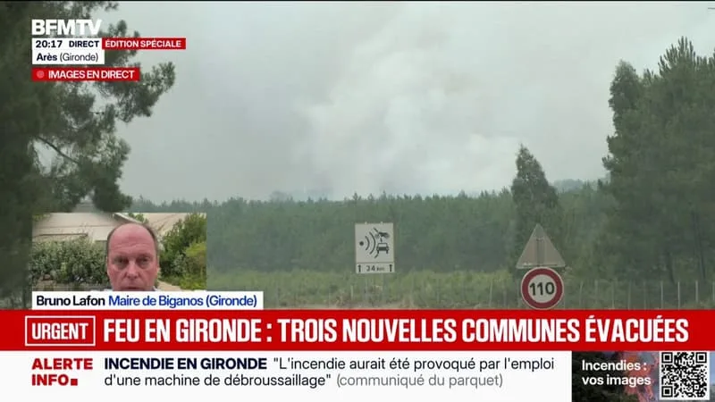 FEU EN GIRONDE: BRUNO LAFON, MAIRE DE BIGANOS, DRESSE UN ÉTAT DES LIEUX DE LA COMMUNE