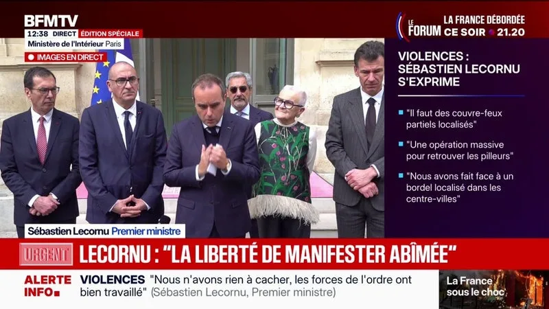 VIOLENCES ET PILLAGES: « C’EST AVANT TOUT CEUX QUI ONT CASSÉ QUI DOIVENT PAYER », ASSURE LE PREMIER MINISTRE SÉBASTIEN LECORNU
