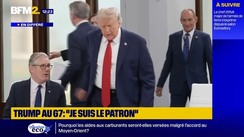 G7: « JE SUIS LE BOSS », A LANCÉ DONALD TRUMP EN RETARD POUR UNE SESSION DE TRAVAIL SUR LA CROISSANCE ÉCONOMIQUE MONDIALE