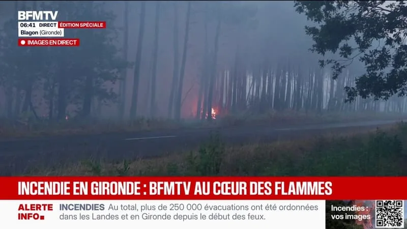 INCENDIE EN GIRONDE: DES REPRISES DE FEU À BLAGON