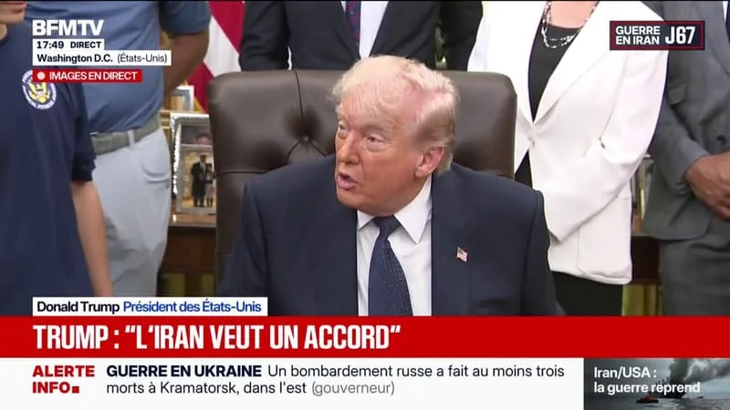 LES DIRIGEANTS IRANIENS « SONT EN ÉCHEC », DÉCLARE DONALD TRUMP