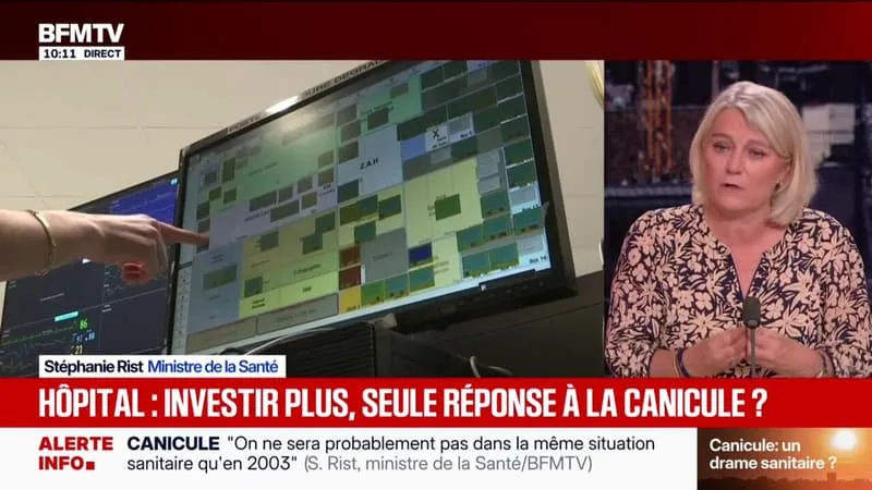 CANICULE: STÉPHANIE RIST ÉVOQUE UNE « AUGMENTATION D’APPELS AU SAMU ENTRE 40 ET 60% »
