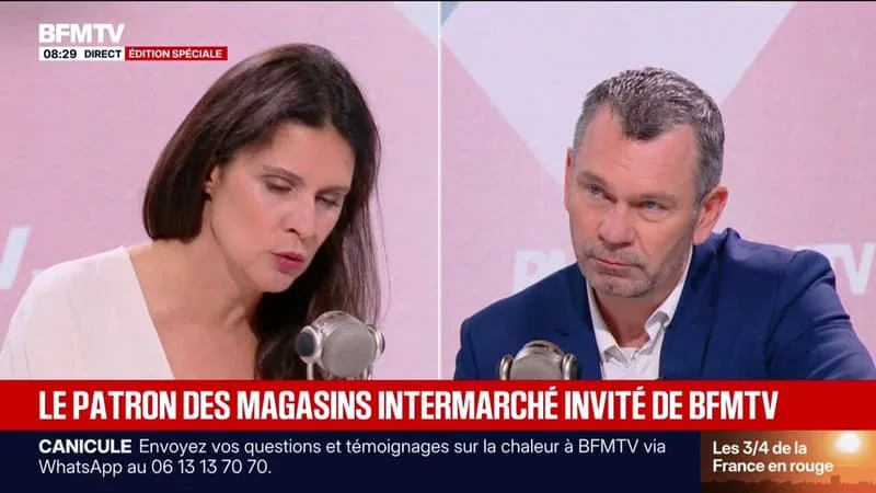 CANICULE: THIERRY COTILLARD, PRÉSIDENT DU GROUPEMENT LES MOUSQUETAIRES, NOTE UN « TRAFIC PLUS IMPORTANT » DANS LES SUPERMARCHÉS