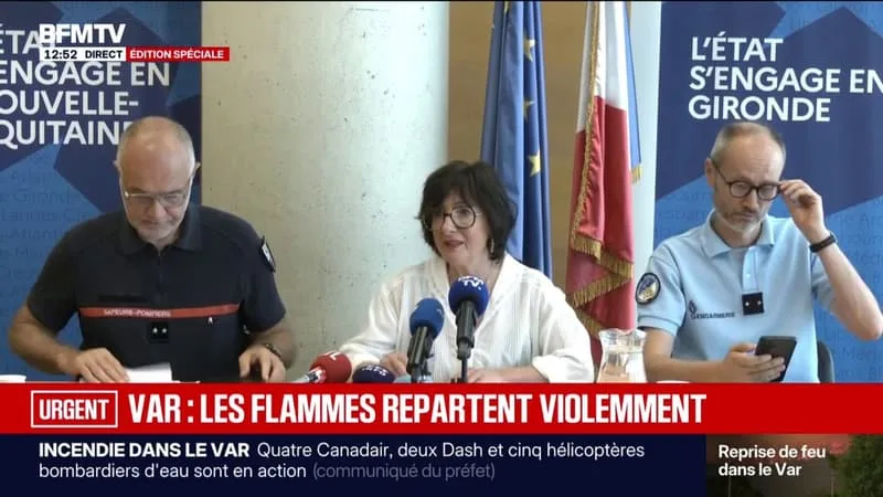 INCENDIE EN GIRONDE: « LE FEU EST FIXÉ SUR LE TERRITOIRE, À L’EXCEPTION DE DEUX POINTS CHAUDS QUI RESTENT ACTIFS », INDIQUE LA PRÉFÈTE SOPHIE BROCAS