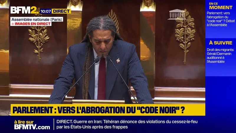 « NOUS NE SOMMES PAS DES DESCENDANTS D’ESCLAVES »: L’ÉMOTION DU DÉPUTÉ STEEVY GUSTAVE LORS DU DÉBAT SUR LE « CODE NOIR » À L’ASSEMBLÉE