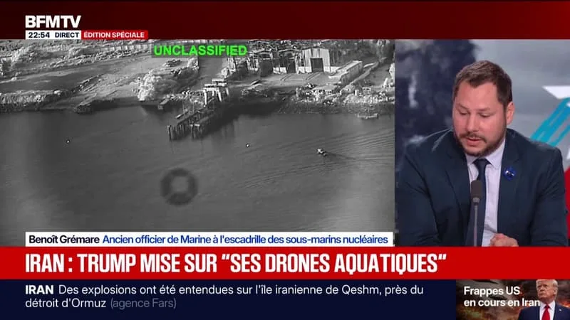 GUERRE AU MOYEN-ORIENT: LES IMAGES DES DRONES AQUATIQUES INAUGURÉS PAR LES ÉTATS-UNIS CONTRE L’IRAN