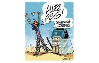 LE DESSIN DE CHAUNU : UN MATCH SOUS HAUTE TENSION POUR LE PSG FACE À ARSENAL