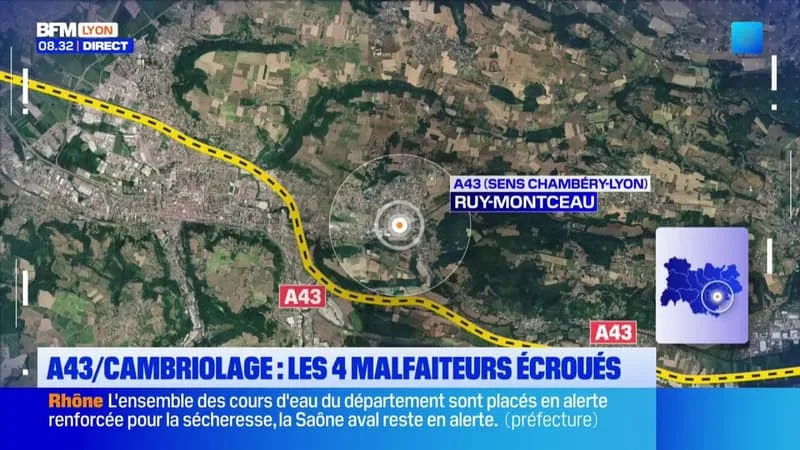 A43/CAMBRIOLAGE : LES 4 MALFAITEURS ÉCROUÉS