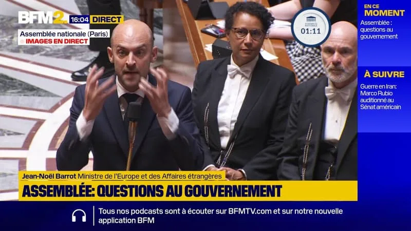 « VOUS CRACHEZ AU VISAGE DES MILITAIRES FRANÇAIS »: LA COLÈRE DE JEAN-NOËL BARROT FACE À UNE QUESTION D’UN DÉPUTÉ LFI SUR L’OFFENSIVE ISRAÉLIENNE AU LIBAN